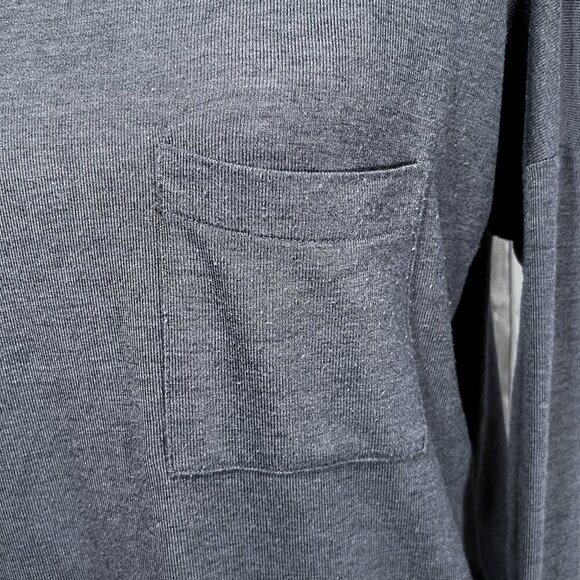 Women's Old Navy 3/4 Sleeve Top | Gray | Loose Fit | Tunic | Small | Scoop Neck - Picture 6 of 12